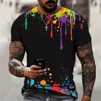 購入 抗縮小 男性のオーバーサイズTシャツ フルサブライメーションTシャツ ヒップ長さ online manufacture