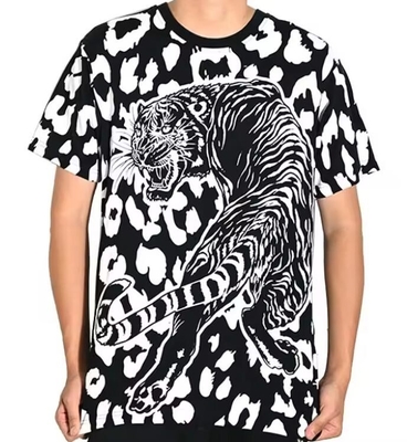 購入 新しいデザイン ファッション レオパード パターン 超高層化Tシャツ クルー ネック カジュアル online manufacture