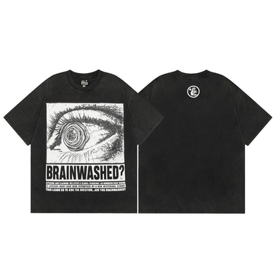 男性用グラフィックTシャツ ユニセックス 綿 オーバーサイズTシャツ 短袖 ヴィンテージ ストリート カジュアルTシャツ トップス